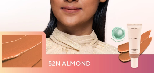 Paragon Technology and Innovation Wardah Colorfit Matte Foundation 52N Almond