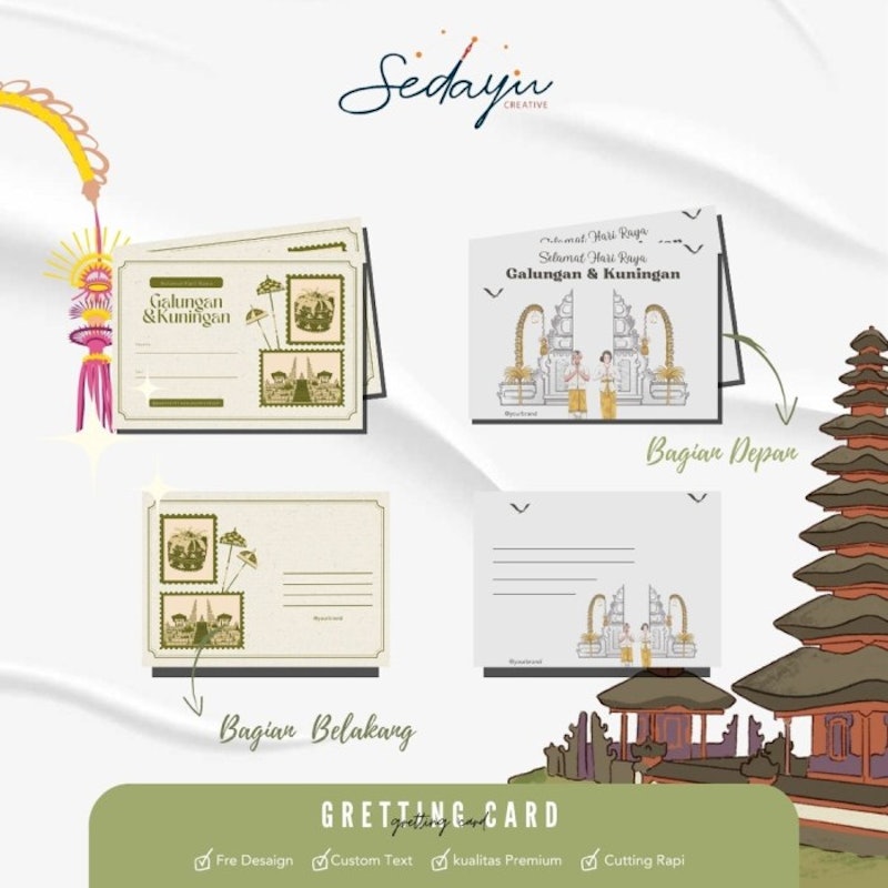 Greeting Card Balinese Series 2