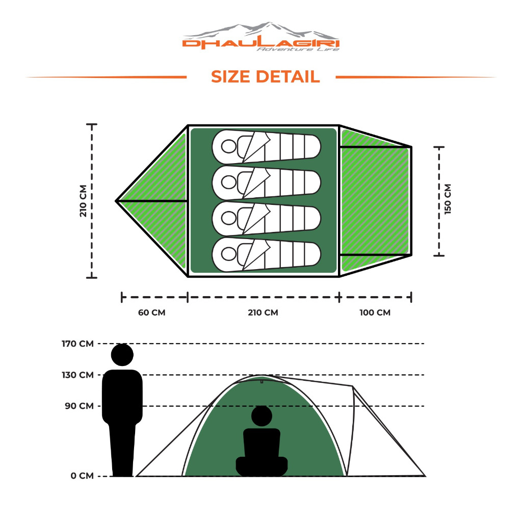 Dhaulagiri Indo Raya Dhaulagiri Terra Pro 4 Tent