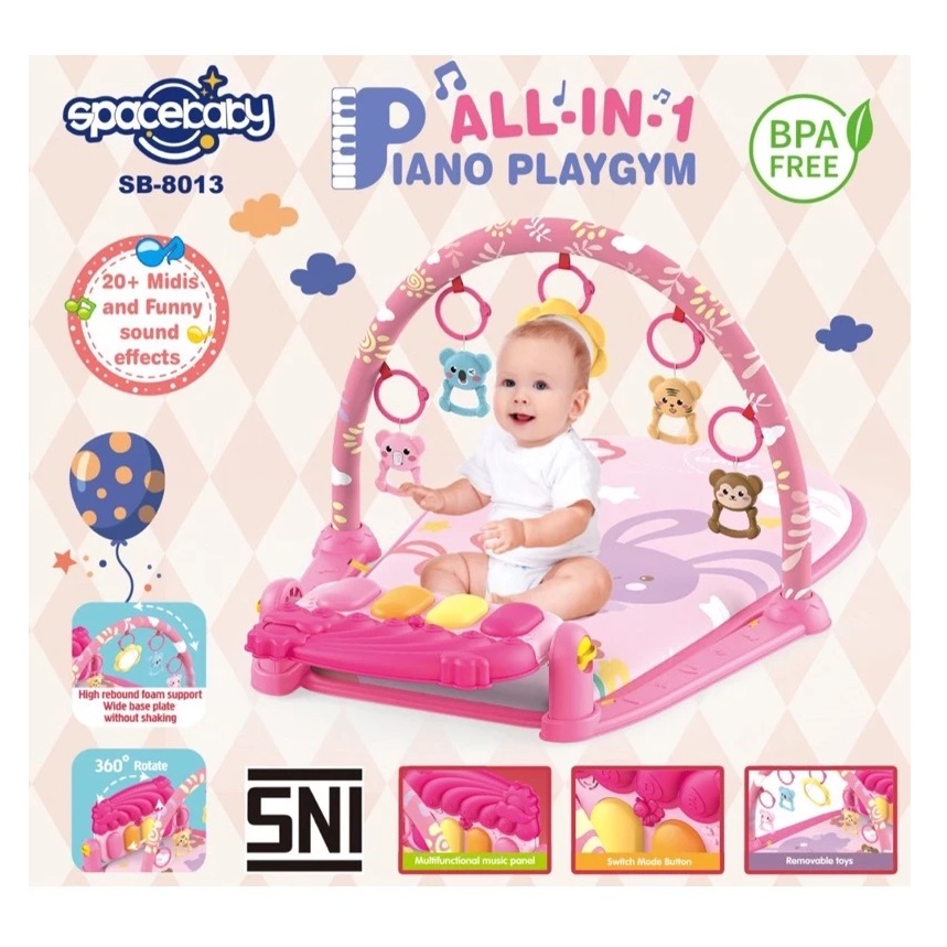 Spacebaby Piano Playgym  3