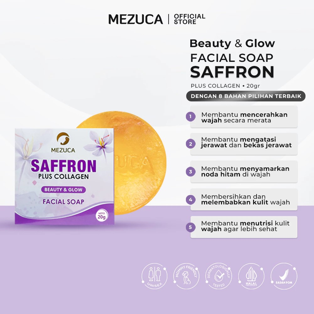 Mezuca Indonesia Mezuca Saffron Plus Collagen Facial Soap