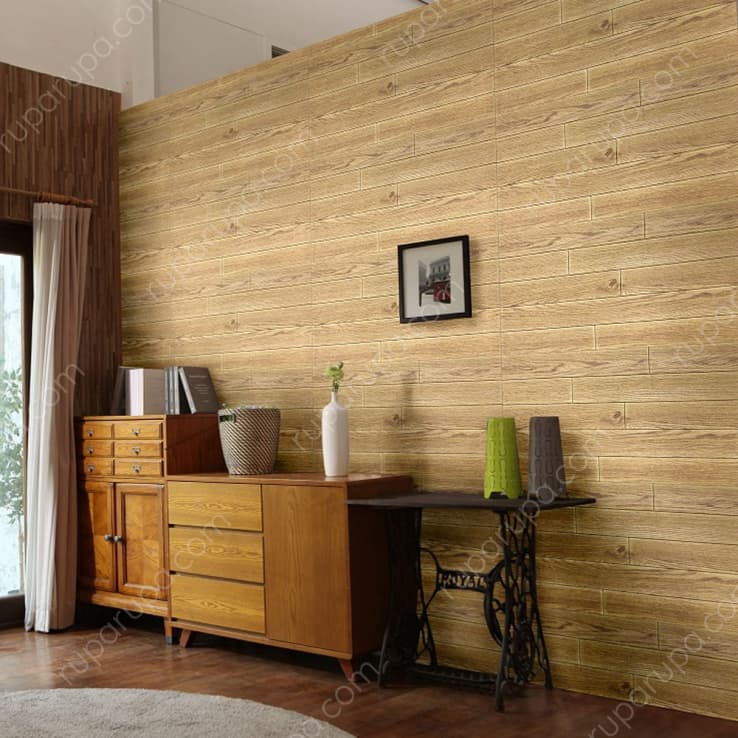 Wallpaper 3d Motif Kayu 70x77 Cm - Ek 2