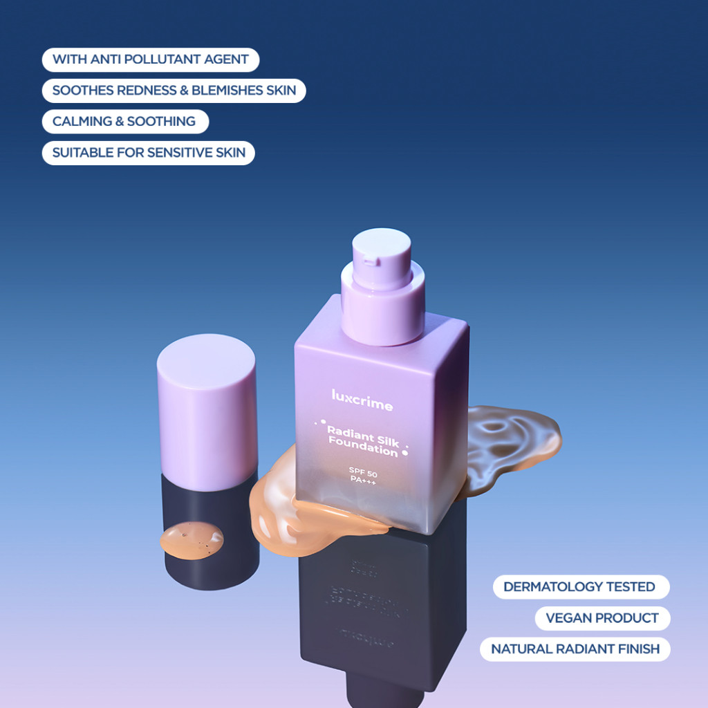 Luxury Cantika Indonesia Luxcrime Radiant Silk Foundation SPF 50 PA+++ C01