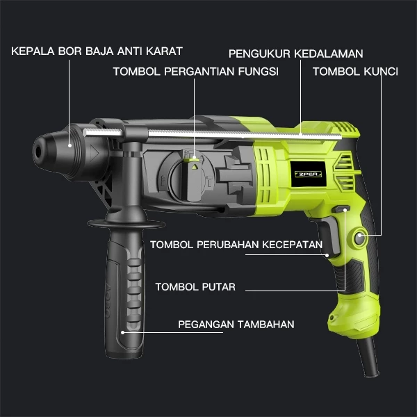  ZPER Bor Listrik 3 Fungsi C ZP001