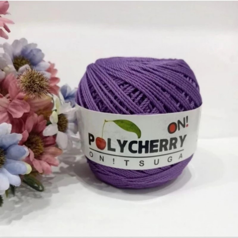 Onitsuga Benang Rajut Polyester Polycherry 2