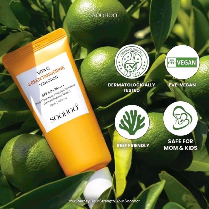 Cosmax Indonesia SOOHOO Vita C Green Tangerine Sun Lotion SPF 50+ PA++++