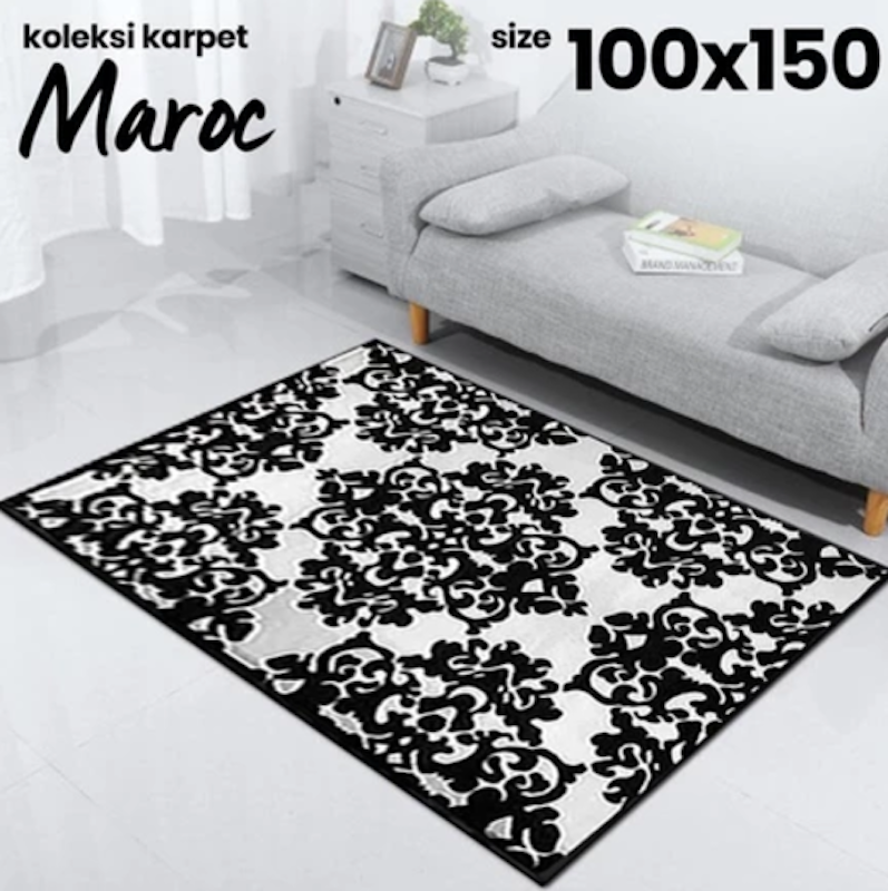 Carpetshop Karpet Lantai Maroc Black 5