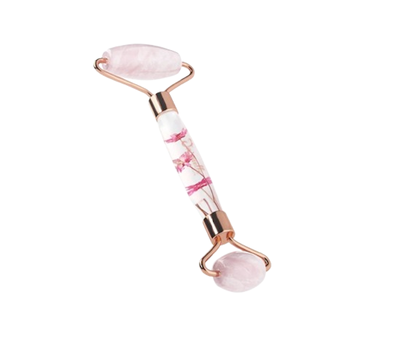 Double Rose Quartz Face Roller Massager 1