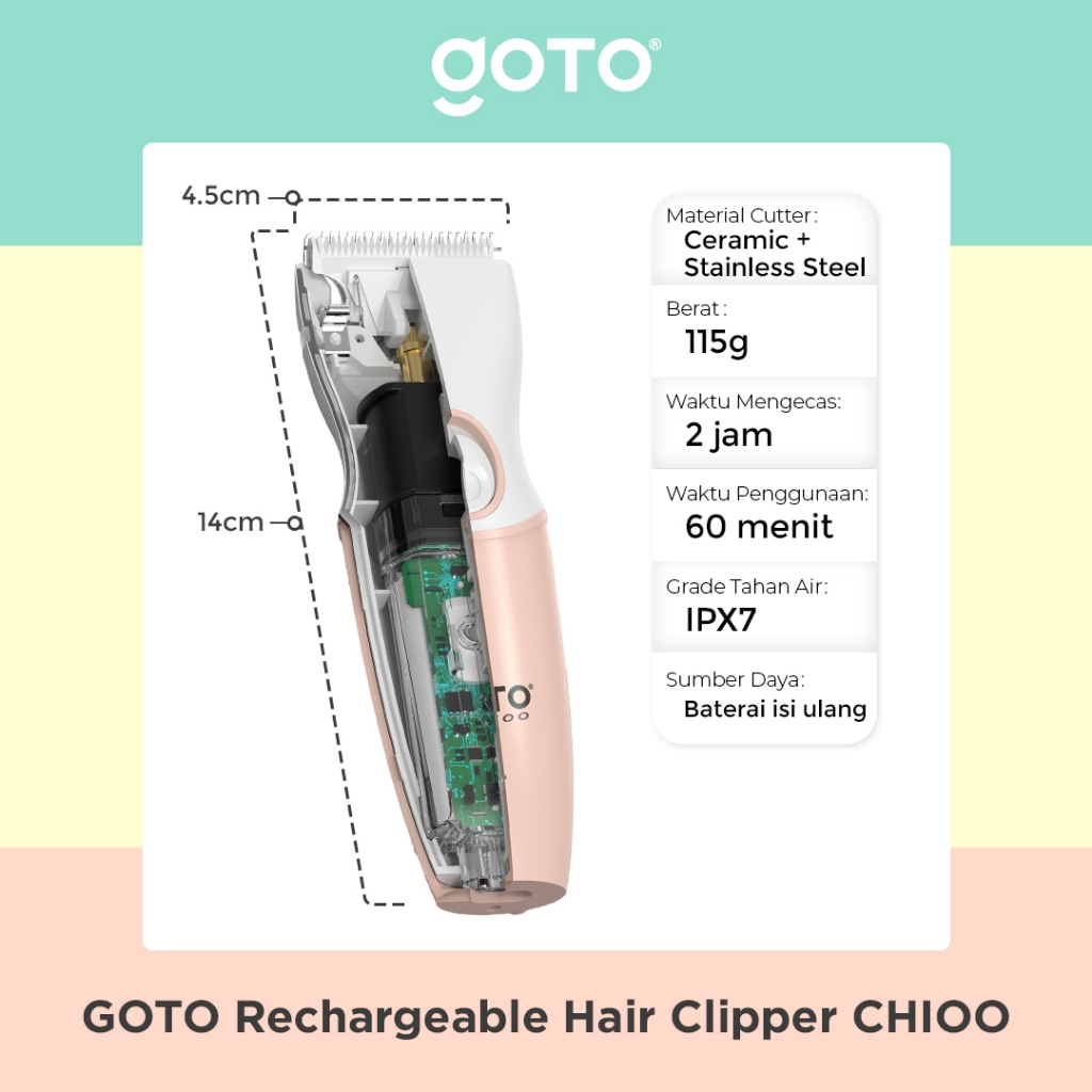 Pilar Niaga Makmur Goto Living Goto Chioo Electric Hair Clipper Baby