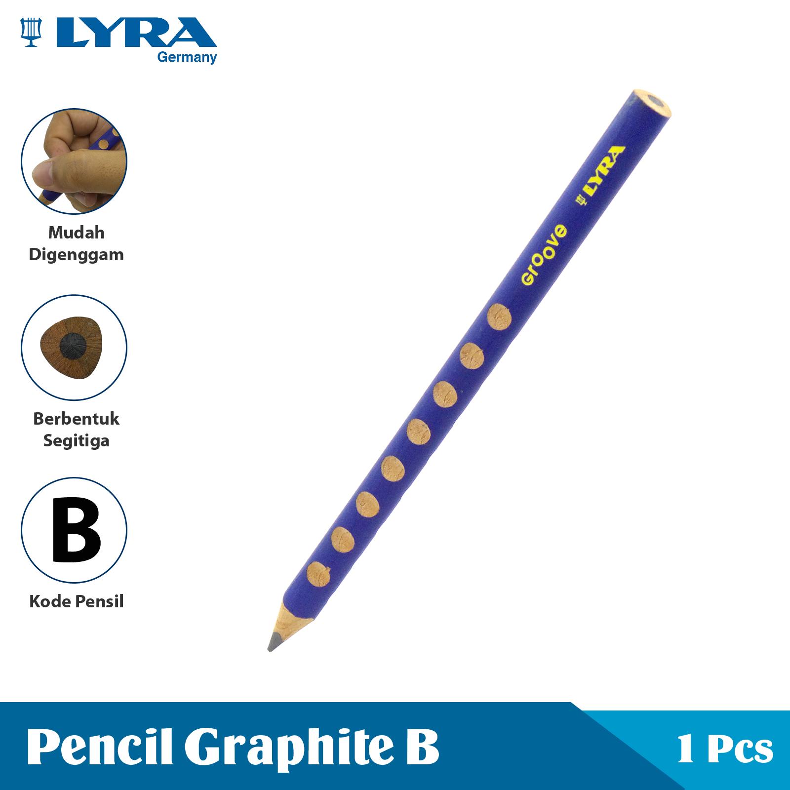 Lyra Groove Graphite Jumbo Triangular Pencil B LYR-1870101