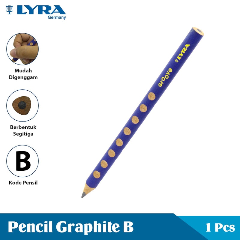 Lyra Groove Graphite Jumbo Triangular Pencil B 2