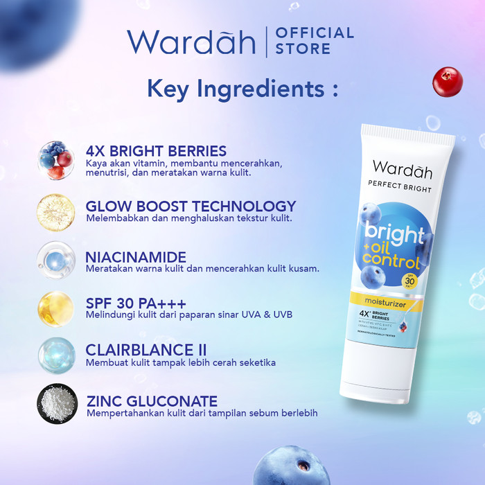 Paragon Technology and Innovation Wardah Perfect Bright Bright + Oil Control Moisturizer SPF 30 PA+++ 