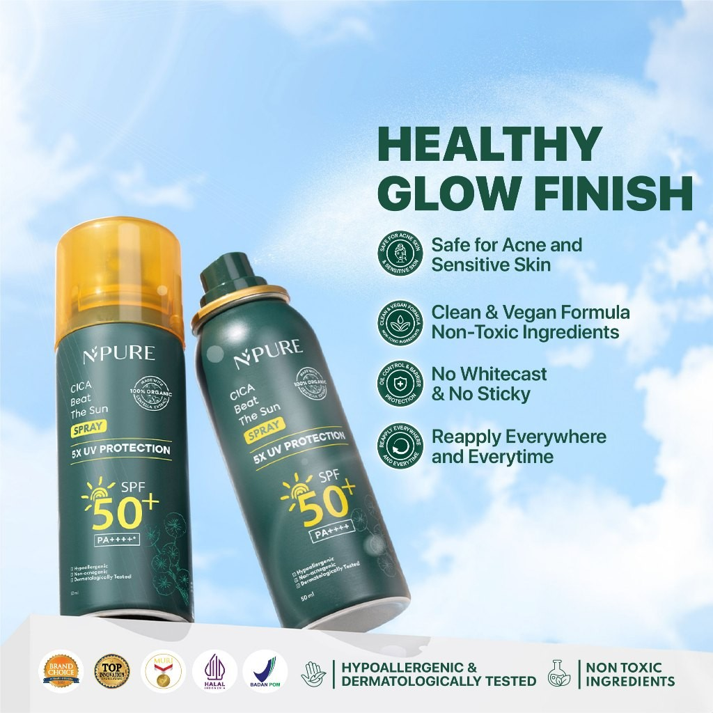 N'PURE Cica Beat The Sun Spray SPF 50+ PA++++