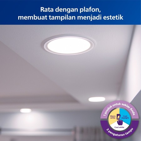 Philips Electronics Nederland B.V. Philips Radiantline LED Downlight SceneSwitch 9W 3 Warna  D105 