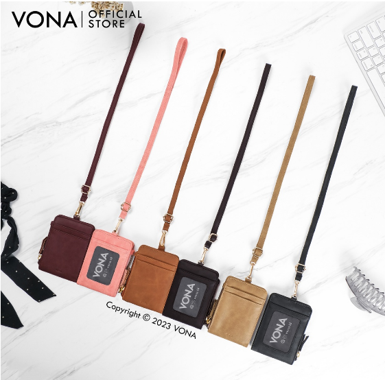 VONA Dompet Kartu ID dengan Tali Lanyard - Dominic