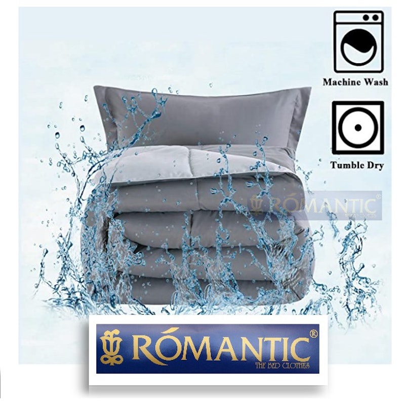 Romantic Two Tone Bedcover Sprei Set 180x200 4