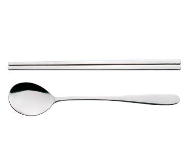 Sendok Sumpit Korea Set 4 Pasang - Stainless Steel 2