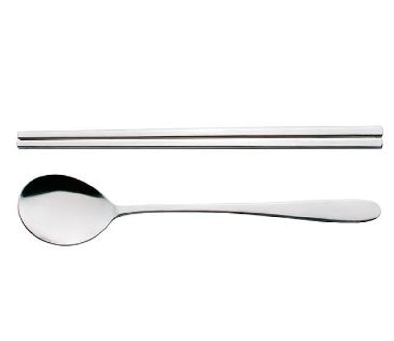 Sendok Sumpit Korea Set 4 Pasang - Stainless Steel 2