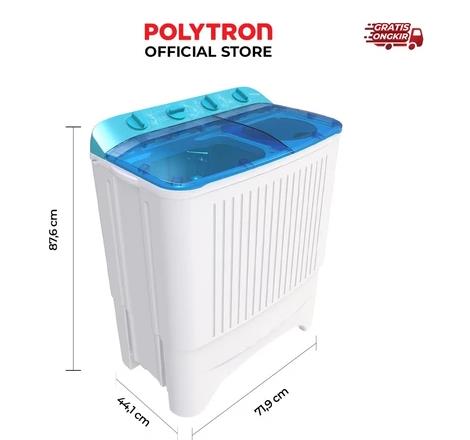 Hartono Istana Teknologi Polytron Primadona Giant Mesin Cuci 2 Tabung 7 kg  PWM 7072N