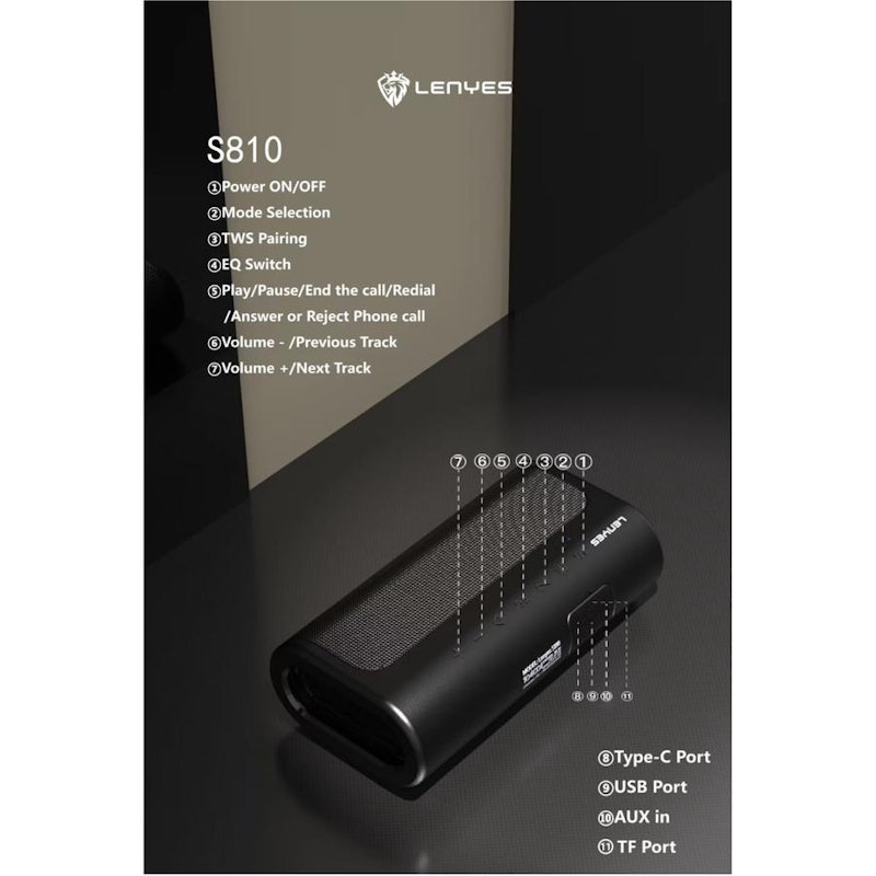 LENYES 80W Bombass Speaker 3