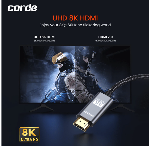 CORDE HDMI Ultra HD 2.1 Cable 2