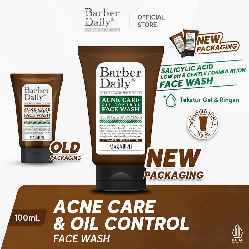 Makarizo Barber Daily Acne Care & Oil Control Face Wash 3