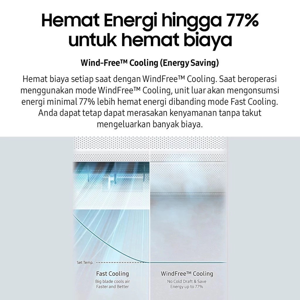 Samsung Electronics Samsung WindFree™ Wall-mount Air-conditioner AI Auto Cooling 2 PK AR18BYFANWKNSE