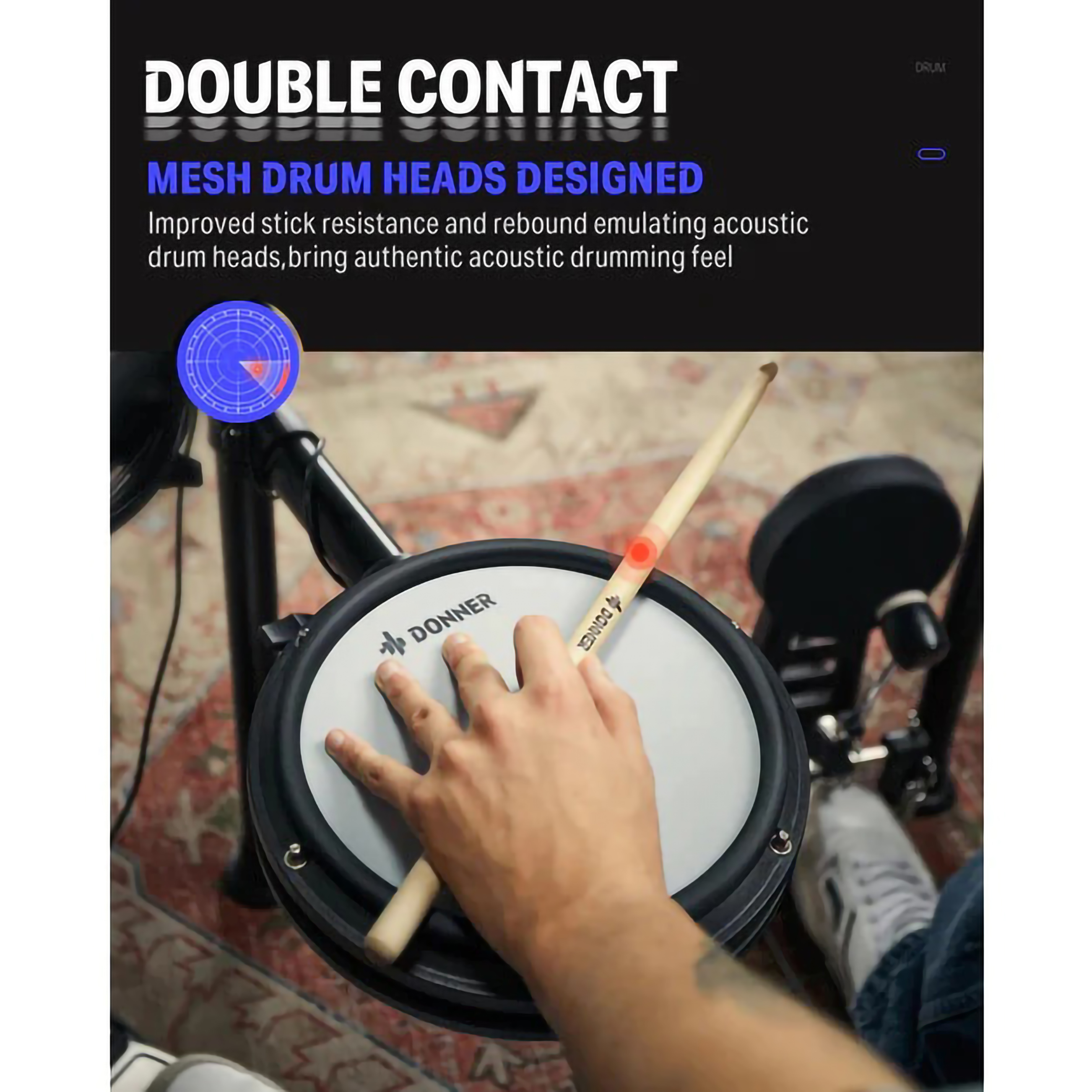 Donnermusic Donner Electronic Drum Set DED-200