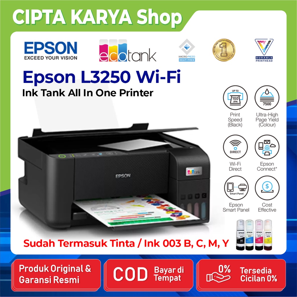 Epson Singapore Epson EcoTank A4 Wi-Fi All-in-One Ink Tank Printer L3250