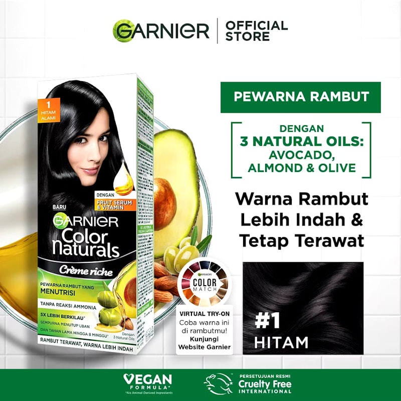 Garnier Color Naturals Crème Riche #1 Hitam