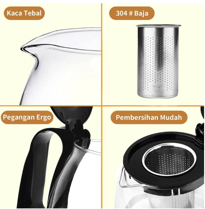 Miniso Lifestyle Trading Indonesia MINISO Simple 4+1 Tea Set