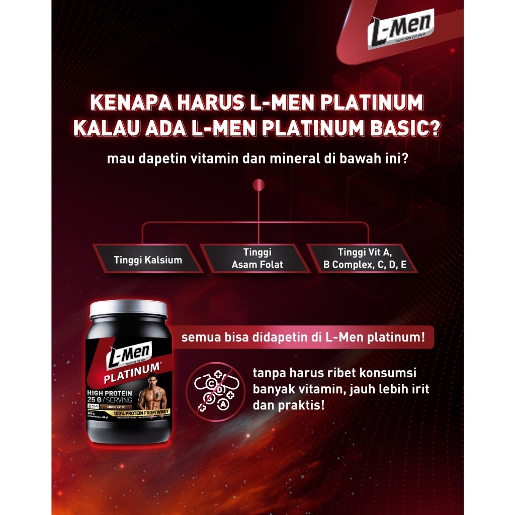 L-Men Platinum Basic Whey Protein Unflavoured 5