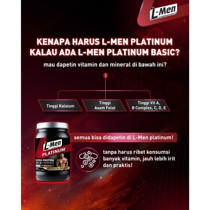L-Men Platinum Basic Whey Protein Unflavoured 5
