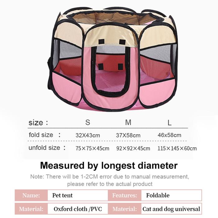 FOLOPETS Kandang Lipat Hewan Bahan Kain - Ukuran L