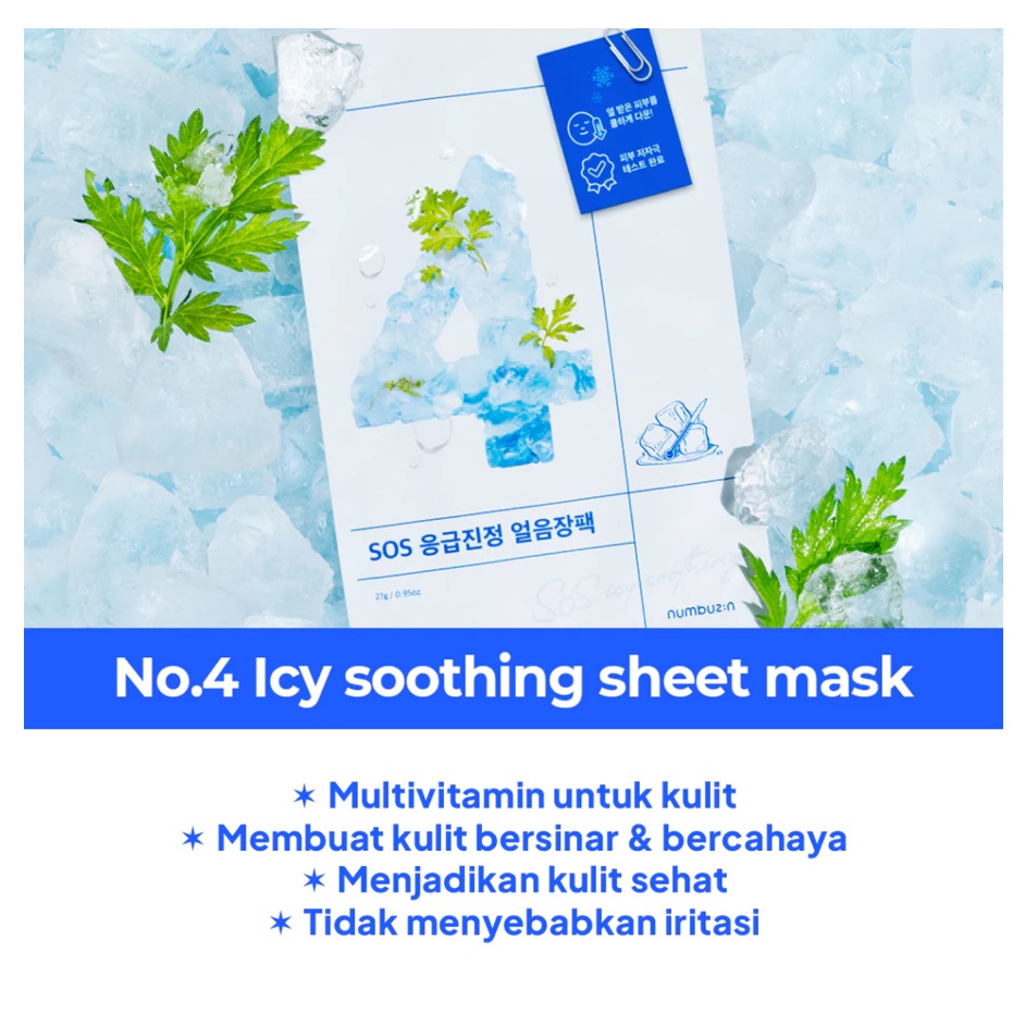 Benow Numbuzin No.4 Icy Soothing Sheet Mask