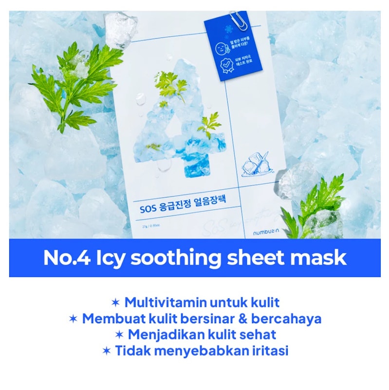 Numbuzin No.4 Icy Soothing Sheet Mask 4