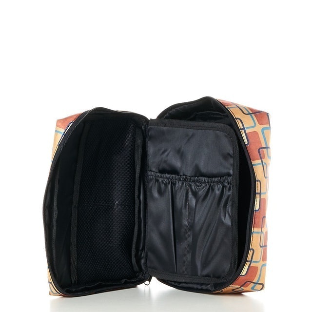 Tonga Bag Pouch Kosmetik Travel Brown Square