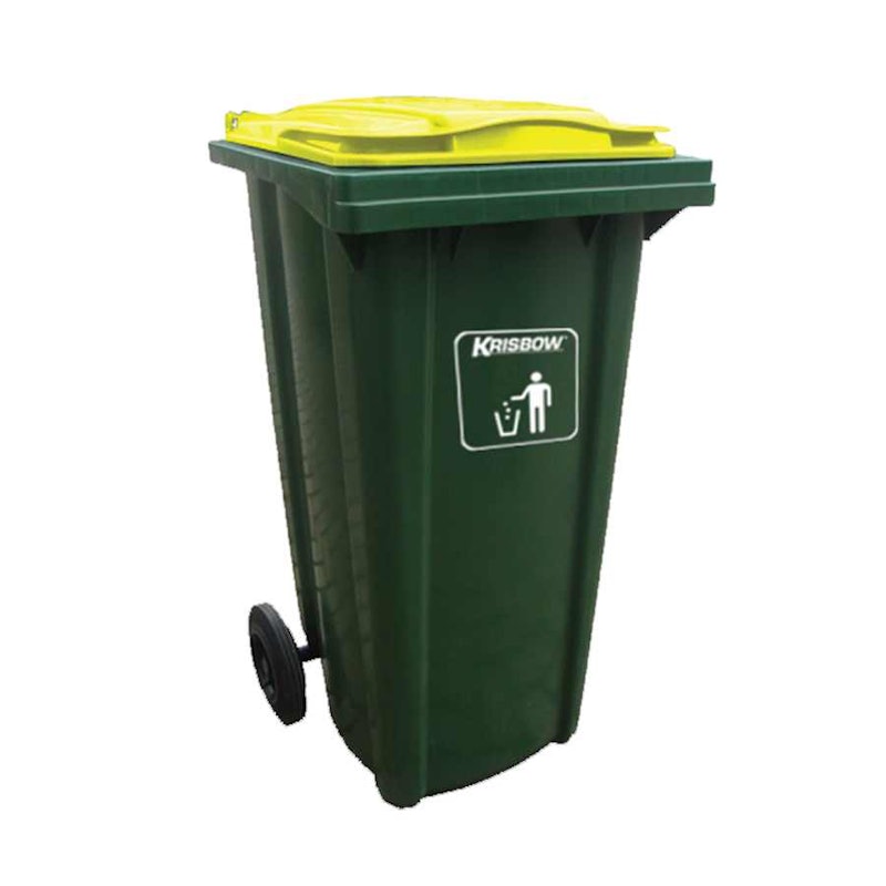 Dust Bin with Yellow Lid 120L 2