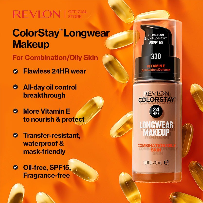 Tempo Scan Pacific Revlon ColorStay™ Longwear Makeup for Combination/Oily Skin Golden Beige 300