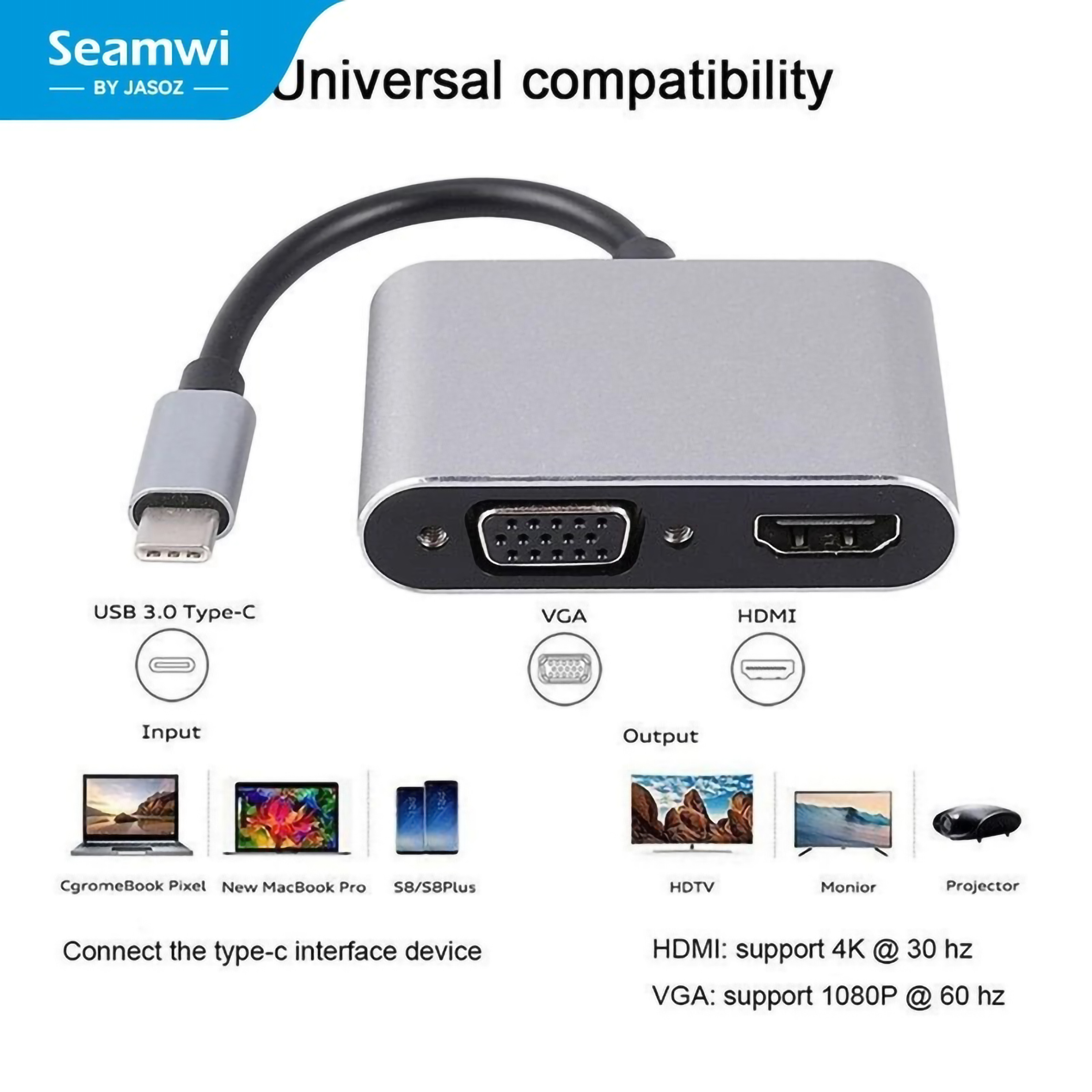  Seamwi Kabel Converter 4 IN 1