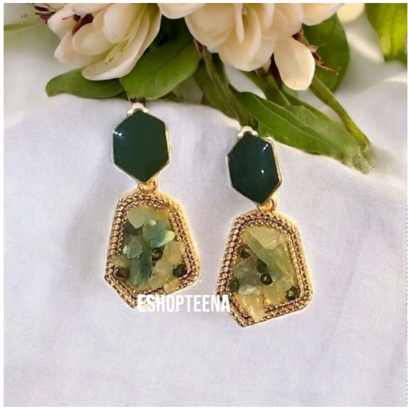 Anting Hijab Segi 5 Diamond Batu Warna Peniti 5