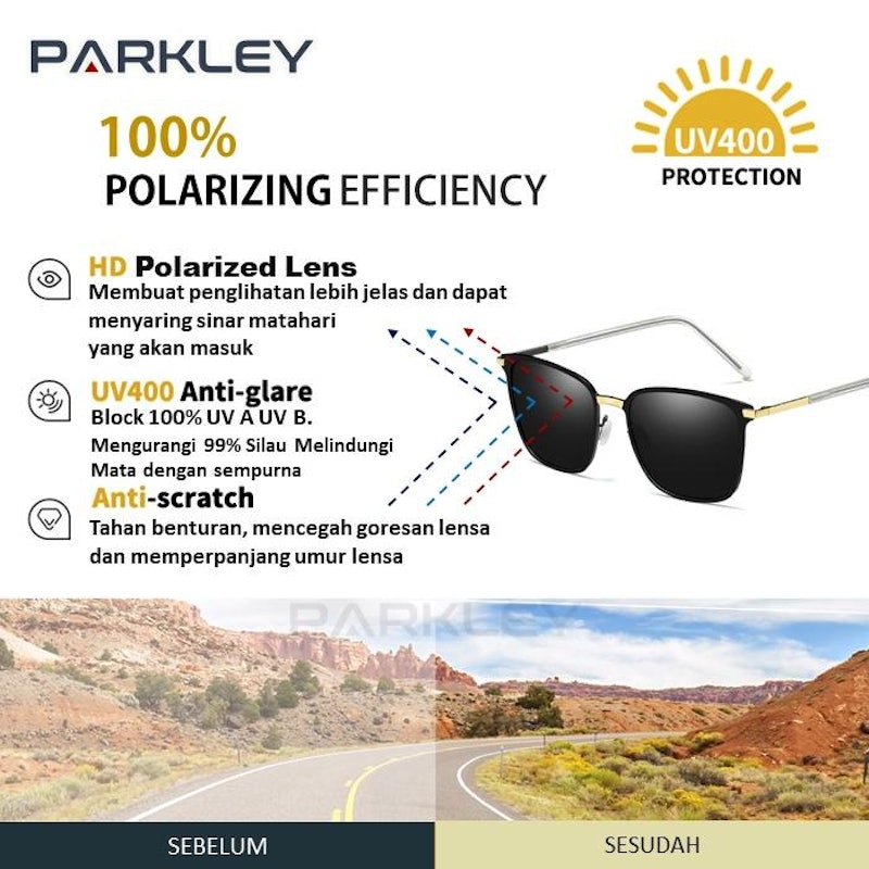 Parkley Espacio Elegant Polarized Sunglasses 0864