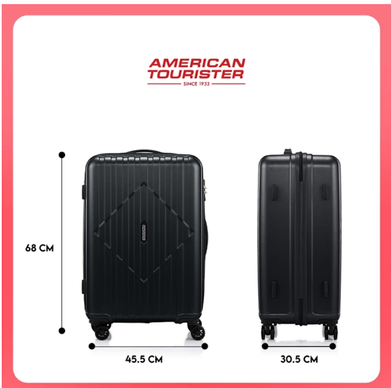 American Tourister Skytrac Black 25 inci 3