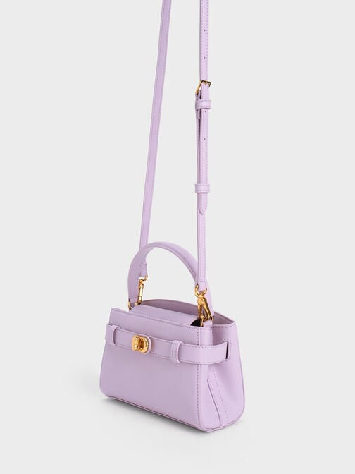 CHARLES & KEITH Tas Top Handle Metallic-Buckle Aubrielle CK2-50270880