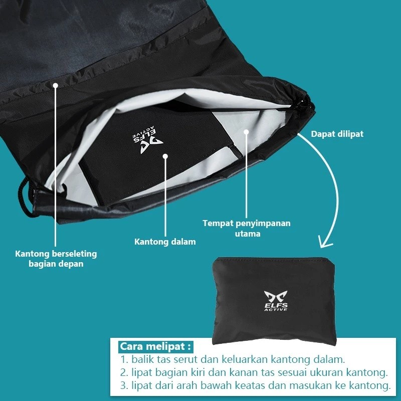 Elfs Active Foldable String Bag 4