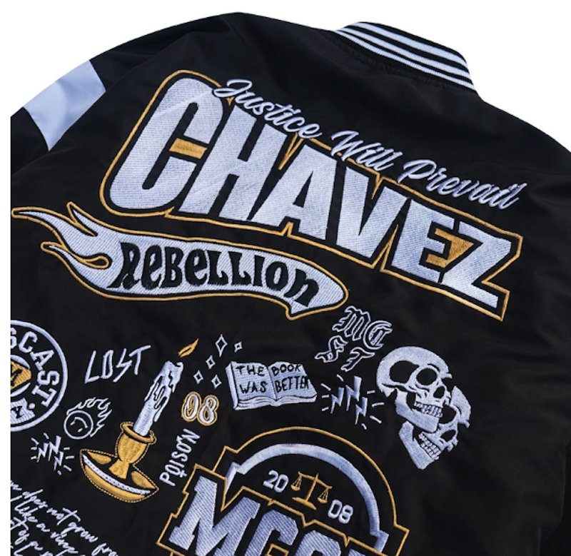 Miscast Varsity Jacket Vintage Chavez Black 3