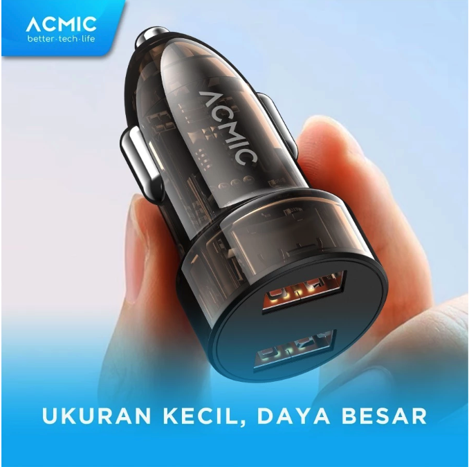 ACMIC Elektronik Indonesia ACMIC Dual USB 36 Watt Car Charger CC02PRO