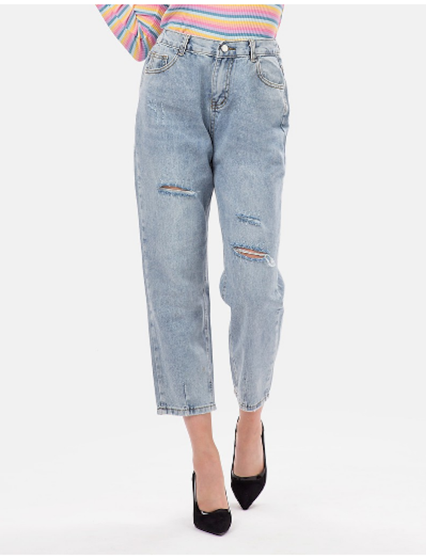 Boyfriend Jeans Washed Sobek (Ripped) 2
