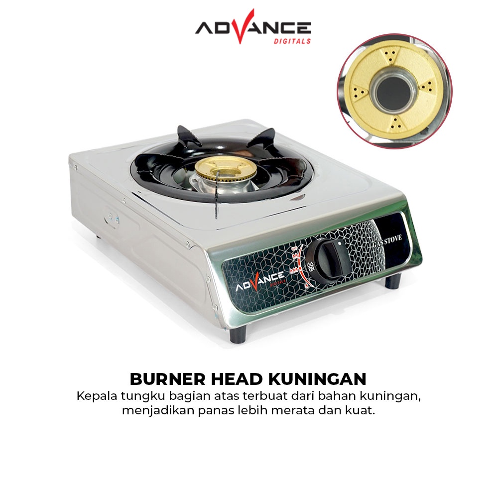 Advance Digitals Advance Kompor Gas 1 Tungku  GB6601S 