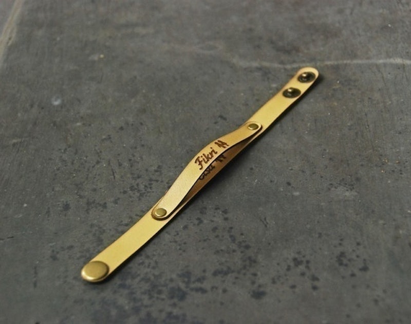 Gelang Kulit Dobel Nama 2